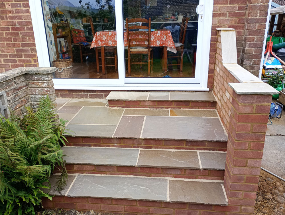 New patio steps